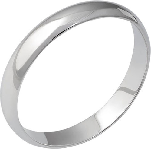 Изображение товара Кольцо обручальное из белого золота Кристалл CA48600226773 (р.18)