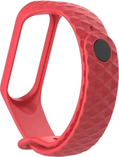 Изображение товара Ремешок для фитнес-трекера Rumi Силиконовый для Xiaomi Mi Band 3/Mi Band 4 (красный)
