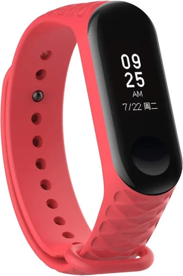 Изображение товара Ремешок для фитнес-трекера Rumi Силиконовый для Xiaomi Mi Band 3/Mi Band 4 (красный)