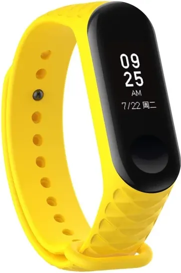 Изображение товара Ремешок для фитнес-трекера Rumi Силиконовый для Xiaomi Mi Band 3/Mi Band 4 (желтый)