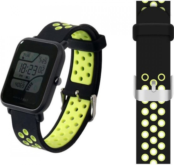 Изображение товара Ремешок для умных часов Rumi N-style 20мм (черный/зеленый)