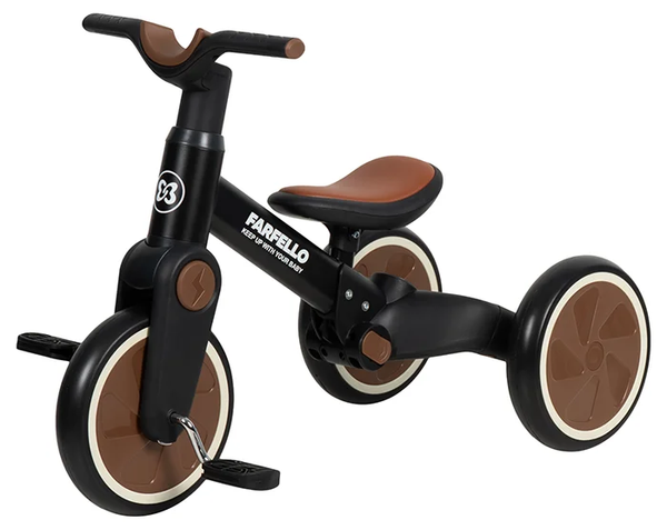 Изображение товара Трехколесный велосипед с ручкой Farfello 6588 (черный)