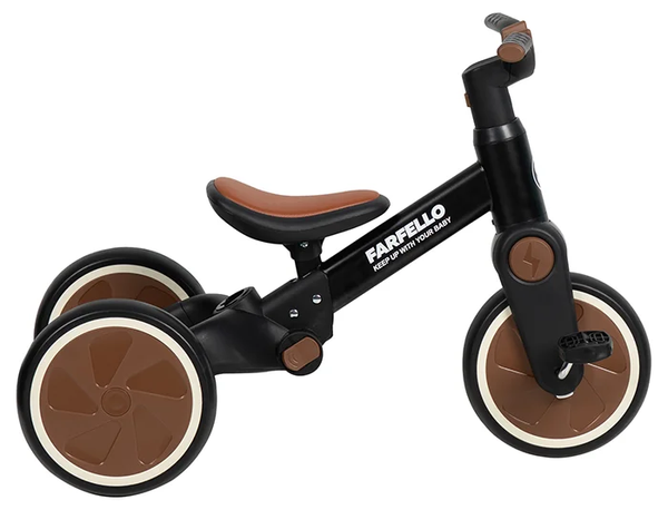 Изображение товара Трехколесный велосипед с ручкой Farfello 6588 (черный)