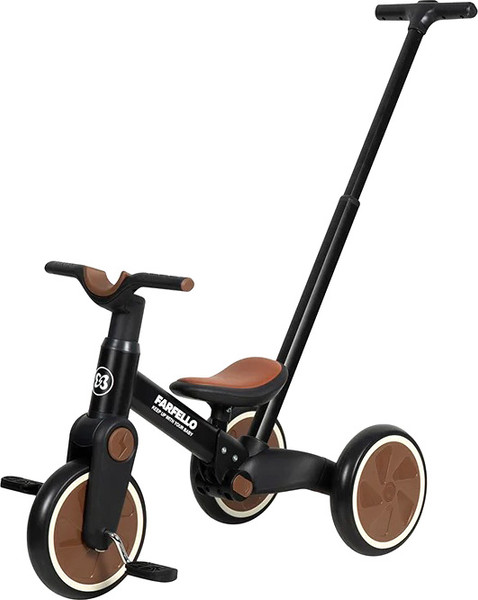 Изображение товара Трехколесный велосипед с ручкой Farfello 6588 (черный)