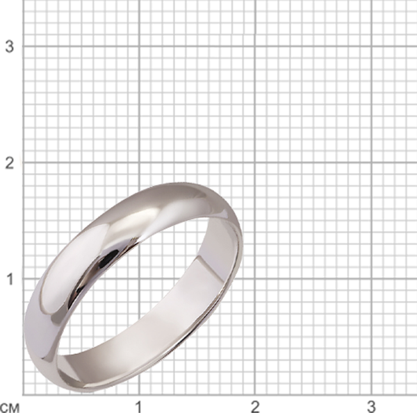 Изображение товара Кольцо обручальное из белого золота Кристалл CB02500226773 (р.18)