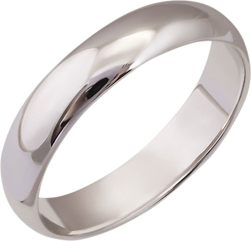 Изображение товара Кольцо обручальное из белого золота Кристалл CB02500226773 (р.17.5)