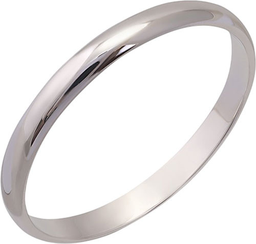 Изображение товара Кольцо обручальное из белого золота Кристалл CB08000226773 (р.17.5)