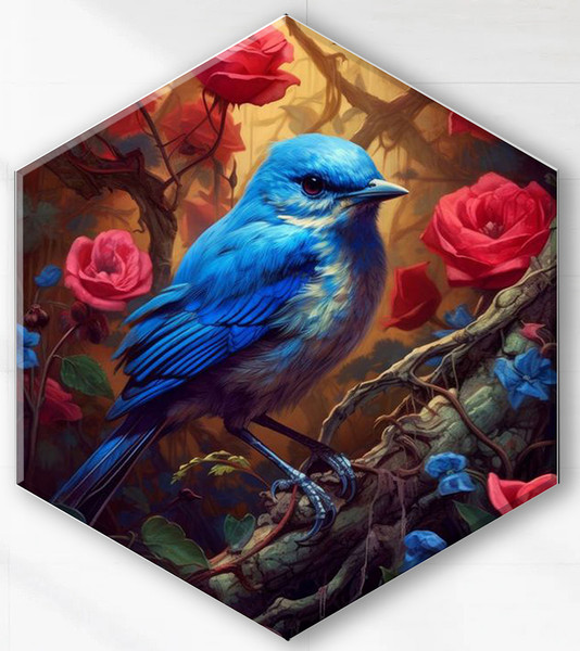 Изображение товара Картина по номерам Флюид Синяя птица удачи 37x32 / VHR0007