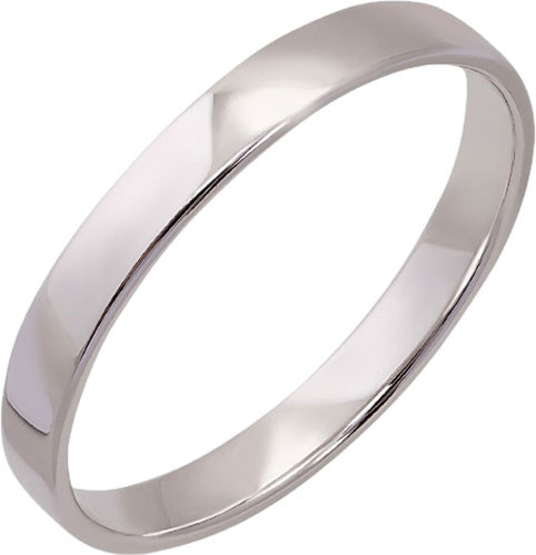 Изображение товара Кольцо обручальное из белого золота Кристалл CB87400226773 (р.18.5)