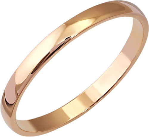 Изображение товара Кольцо обручальное из розового золота Кристалл CC16700226773 (р.20.5)