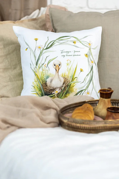 Изображение товара Наволочка декоративная Listelle Линден с надписью 817401/1