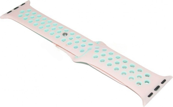 Изображение товара Ремешок для умных часов Rumi Sport N-style для Apple Watch 38/40/41мм (светло-розовый/бирюзовый)