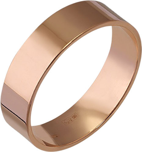 Изображение товара Кольцо обручальное из розового золота Кристалл CC64100226773 (р.18)