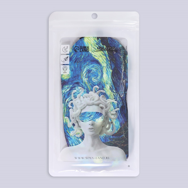 Изображение товара Маска для сна Onlytop Ван Гог / 7580664 (синий)