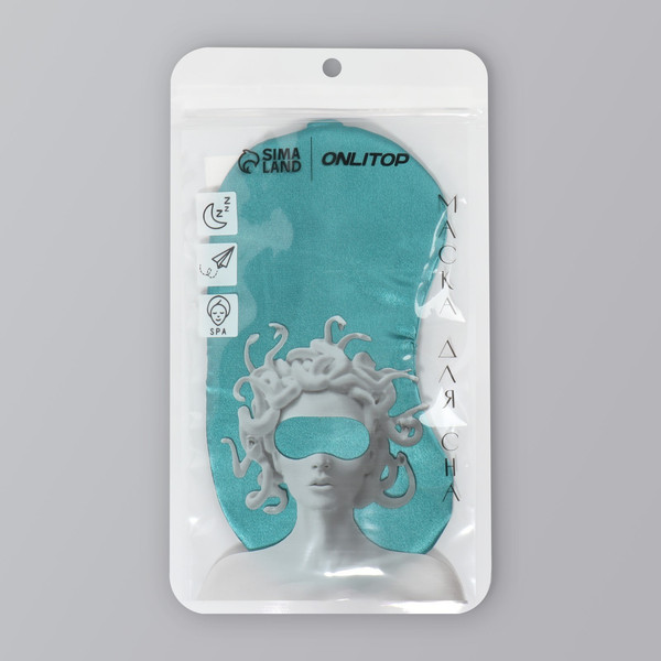 Изображение товара Маска для сна Onlytop Шелк / 9924907 (изумрудный)