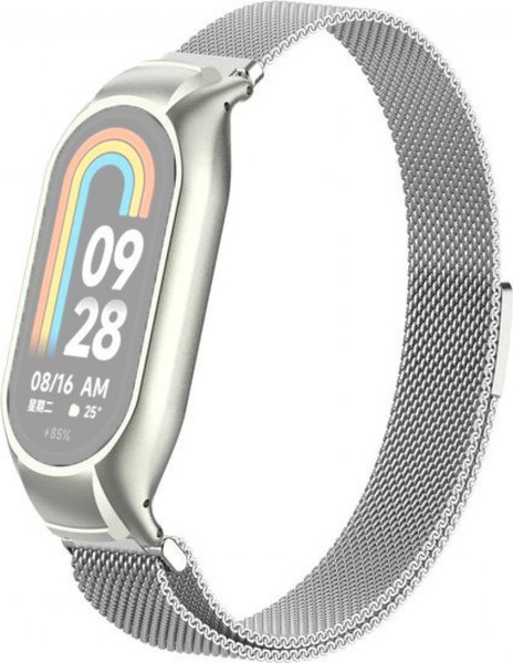 Изображение товара Ремешок для фитнес-трекера Rumi Milanese Loop для Xiaomi Smart Band 8/9 (серебристый)