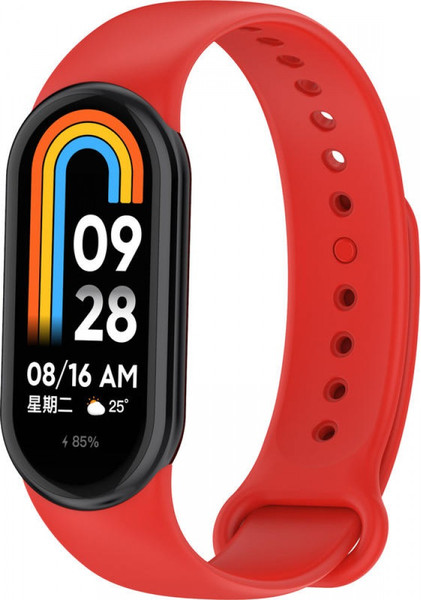 Изображение товара Ремешок для фитнес-трекера Rumi Силиконовый для Xiaomi Smart Band 8/9 (красный)