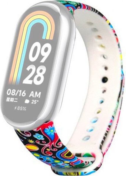 Изображение товара Ремешок для фитнес-трекера Rumi Силиконовый для Xiaomi Smart Band 8/9 (цирк)
