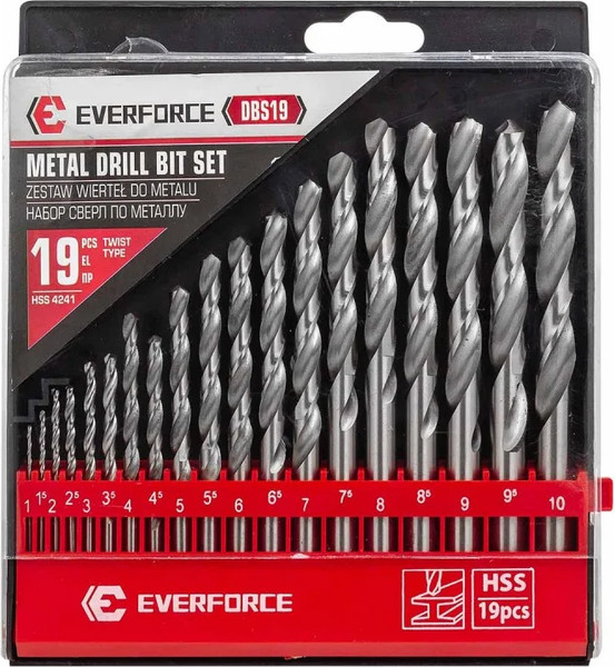 Изображение товара Набор сверл Everforce EF-DBS19 (60678)