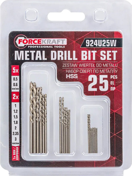 Изображение товара Набор сверл ForceKraft 60681 / FK-924U25W