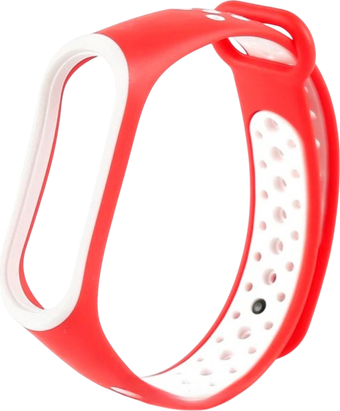 Изображение товара Ремешок для фитнес-трекера Rumi N-style для Xiaomi Mi Band 3/Mi Band 4 (красный/белый)