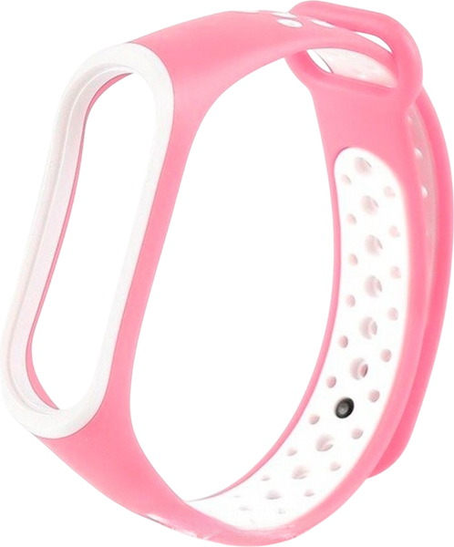 Изображение товара Ремешок для фитнес-трекера Rumi N-style для Xiaomi Mi Band 3/Mi Band 4 (розовый/белый)