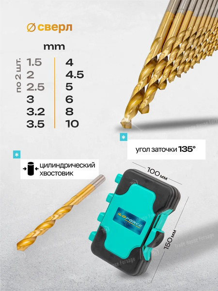 Изображение товара Набор сверл ILOforce 60 697 / IF-924U15