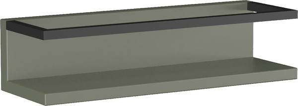 Изображение товара Полка для ванной Lauter Lea с рейлингом (серо-зеленый полуматовый)