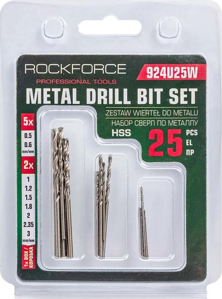 Изображение товара Набор сверл RockForce RF-924U25W (60717)