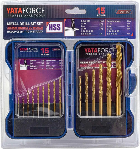 Изображение товара Набор сверл Yataforce YF-924U15 (60720)