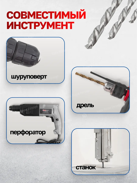 Изображение товара Набор сверл Yataforce YF-DBS08 (60725)