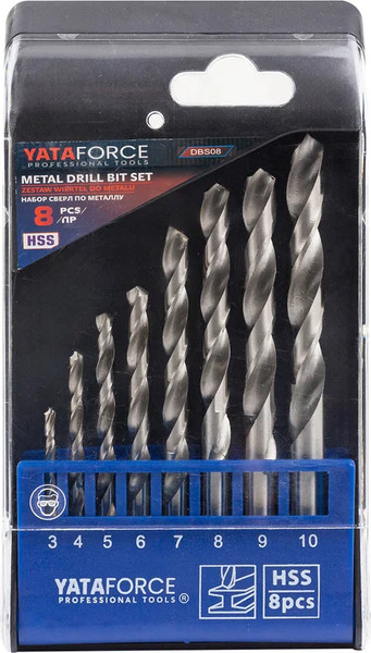 Изображение товара Набор сверл Yataforce YF-DBS08 (60725)