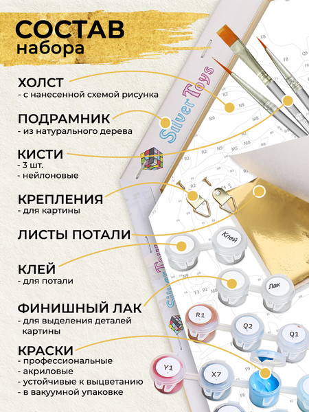 Изображение товара Картина по номерам Флюид Красный ретро автомобиль 37x32 / VHR0006