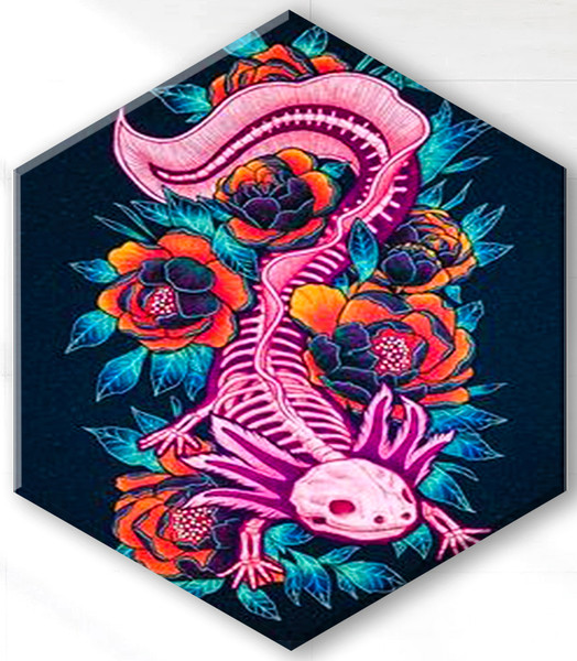 Изображение товара Картина по номерам Флюид Аксолотль 37х32 / BVF0001