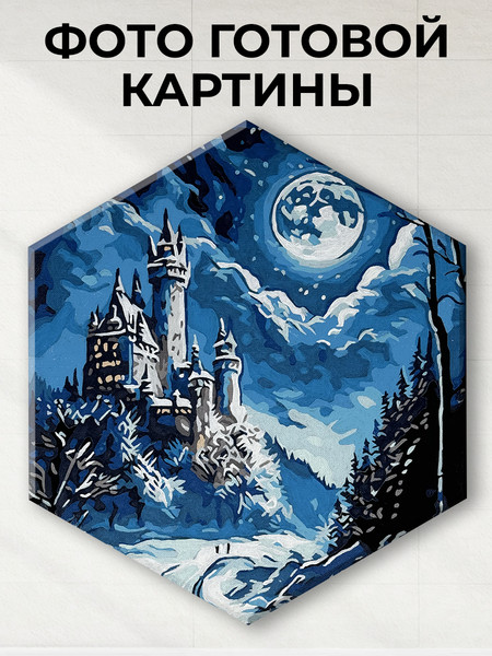 Изображение товара Картина по номерам Флюид Замок в лунном свете 37x32 / BVF0002