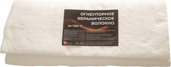 Изображение товара Волокно керамическое огнеупорное Везувий 1260°С 96кг/м3 13мм (лист 1.04x0.61м)
