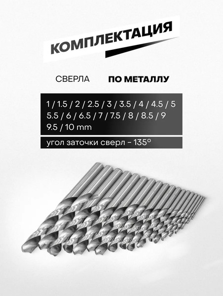 Изображение товара Набор сверл ForceKraft FK-DBS19 (61593)