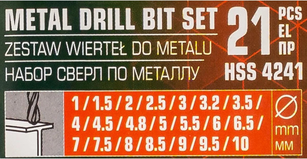 Изображение товара Набор сверл ForceKraft FK-924U21S (64487)
