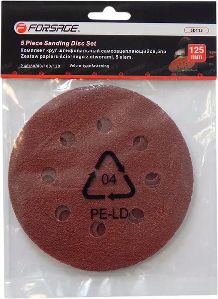 Изображение товара Набор шлифовальных кругов Forsage 19 756 / F-SD125 (5шт)