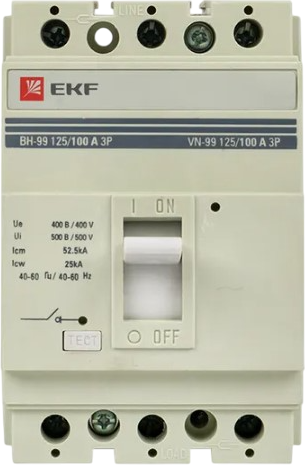 Изображение товара Выключатель нагрузки EKF ВН-99 125/100А 3P / sl99-125-100
