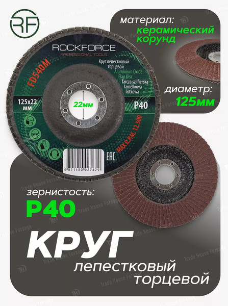 Изображение товара Шлифовальный круг RockForce 29 637 / RF-FD540M