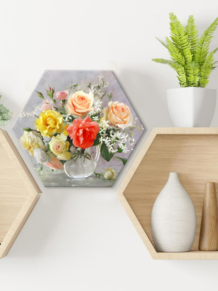 Изображение товара Картина по номерам Флюид Бузин. Акварельный букет 37x32 / VHR0016