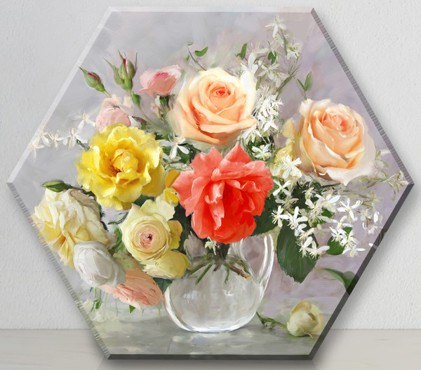 Изображение товара Картина по номерам Флюид Бузин. Акварельный букет 37x32 / VHR0016