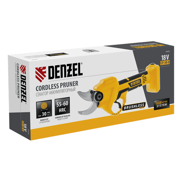 Изображение товара Секатор аккумуляторный Denzel CP-30-0 / 59436