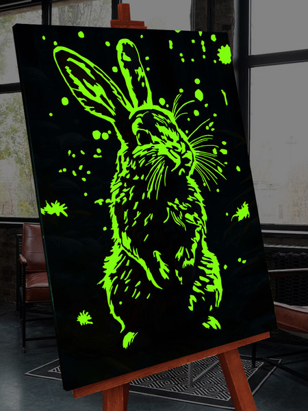 Изображение товара Картина по номерам Флюид Кролик в сказочном лесу 40x50 / FHR0419