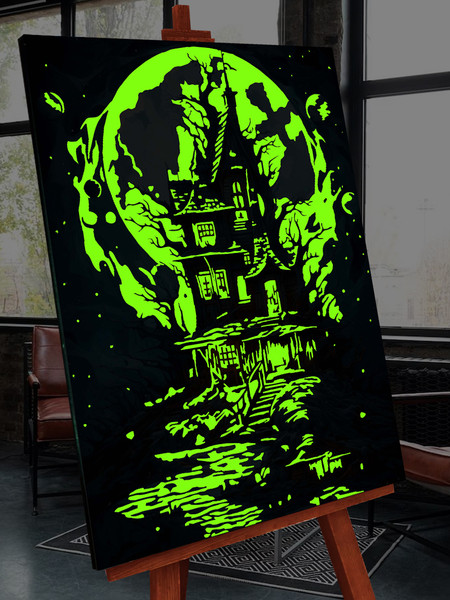 Изображение товара Картина по номерам Флюид Дом с привидениями 40x50 / FHR0421