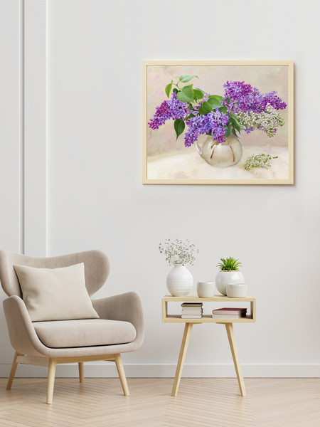 Изображение товара Картина по номерам Молли Бузин. Ветки сирени 40x50 / HR0738