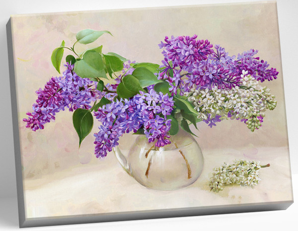 Изображение товара Картина по номерам Молли Бузин. Ветки сирени 40x50 / HR0738