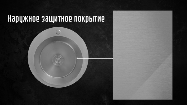 Изображение товара Мойка кухонная Astir Satin 50x50R (с сифоном, дозатором и коландером)