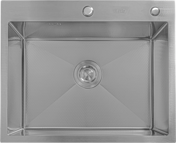 Изображение товара Мойка кухонная Astir Decor Satin 60x50 (с сифоном, дозатором и коландером)